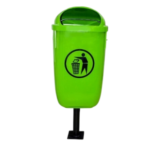outdoor single bin with pole
